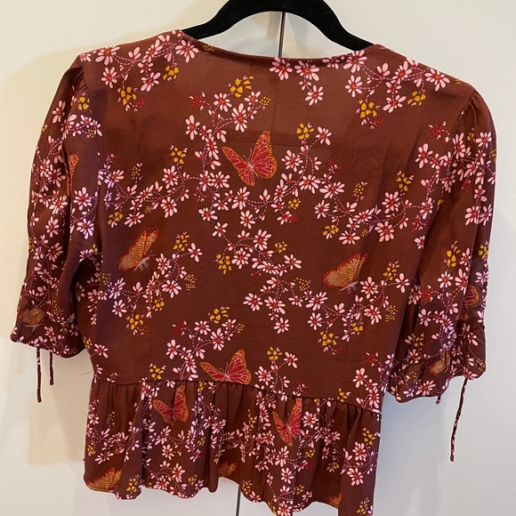 Madewell Peplum Wrap Short-sleeved Blouse - Picture 3 of 7